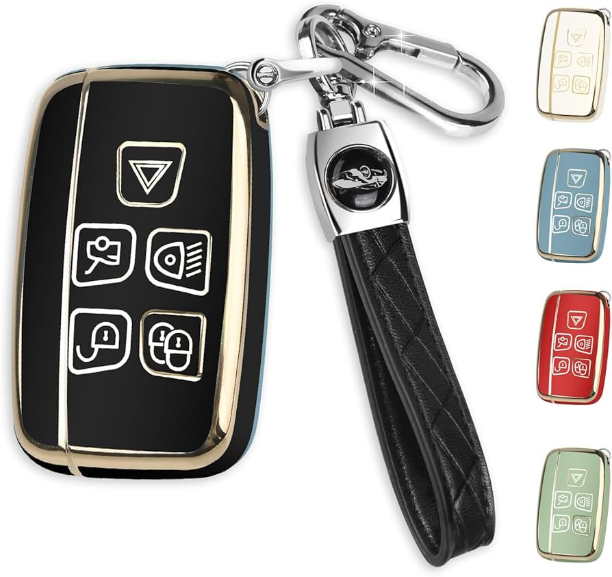 for Land Rover Key Fob Cover with Keychain, Car Key Case Shell Protector 5 Button for | Range Rov... | Amazon (US)