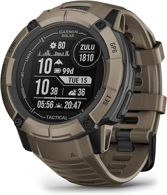 Garmin Instinct 2X Solar - Tactical Edition, Rugged GPS Smartwatch, Built-in Flashlight, Ballisti... | Amazon (US)