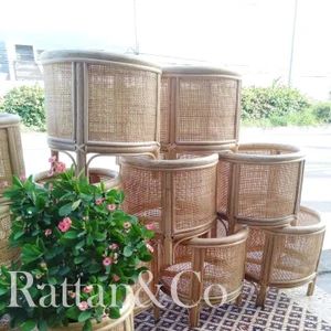 Handmade Natural Rattan Flower Pot Stand | Etsy (US)