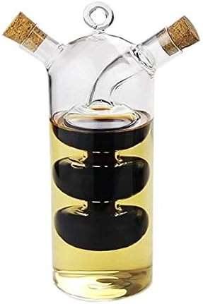 Olive Oil and Vinegar Dispenser Cruet Bottles, 2 in 1 Transparent Dual Glass for Kitchen Cooking ... | Amazon (US)