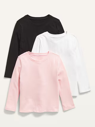 Unisex 3-Pack Long-Sleeve Crew-Neck T-Shirt for Toddler | Old Navy (US)