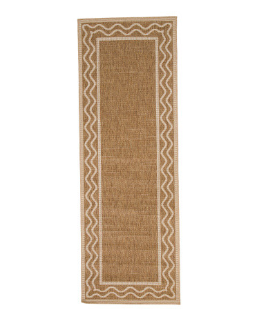 Made In Turkey 2x8 Outdoor Scalloped Runner | TJ Maxx