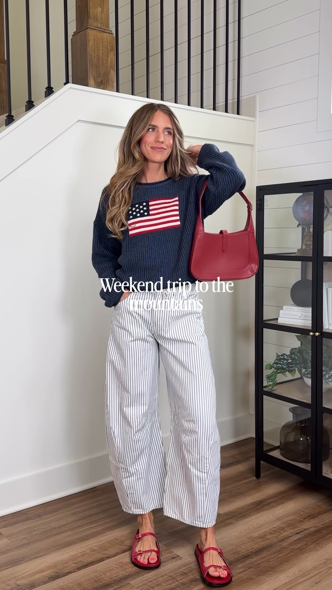 Sizing below:
Sweater is sold out but linked almost identical one that is half the cost (tall + petite sizes) 

Size small tall in sweater
Size 6 in striped dress
Size 27 long in striped pants (run on the bigger side)
Size medium in white pants and striped shorts.  
Sized up to medium in active dress for length. Long torso friendly.  
Wearing my true size in denim shorts.  The naturally run looser
Small in red tank
Small in red skort

#LTKSeasonal