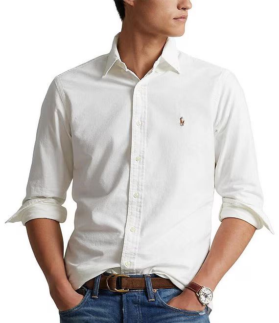 Polo Ralph Lauren Solid Oxford Long-Sleeve Woven Shirt | Dillard's | Dillard's