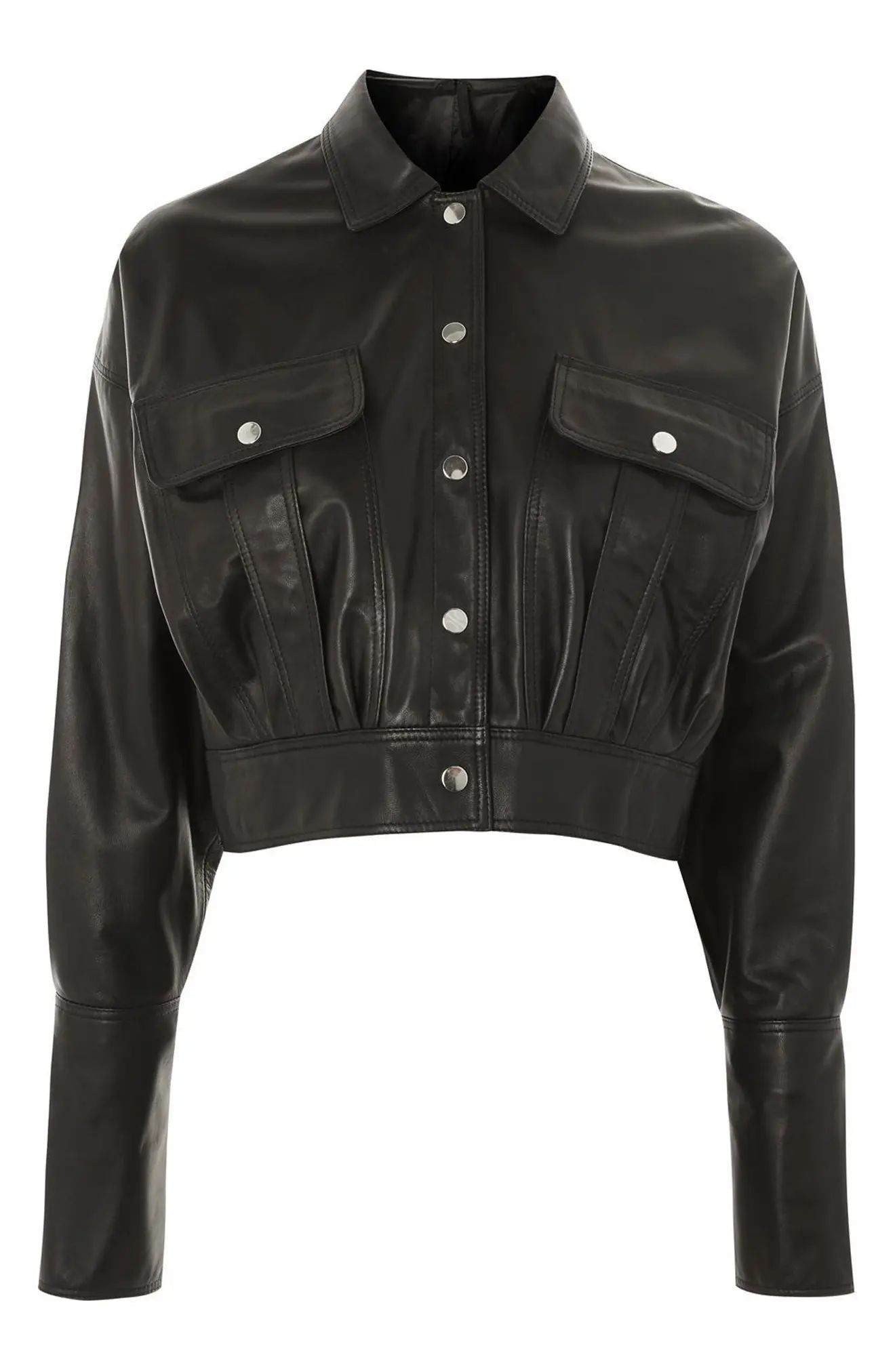 Crop Leather Jacket | Nordstrom