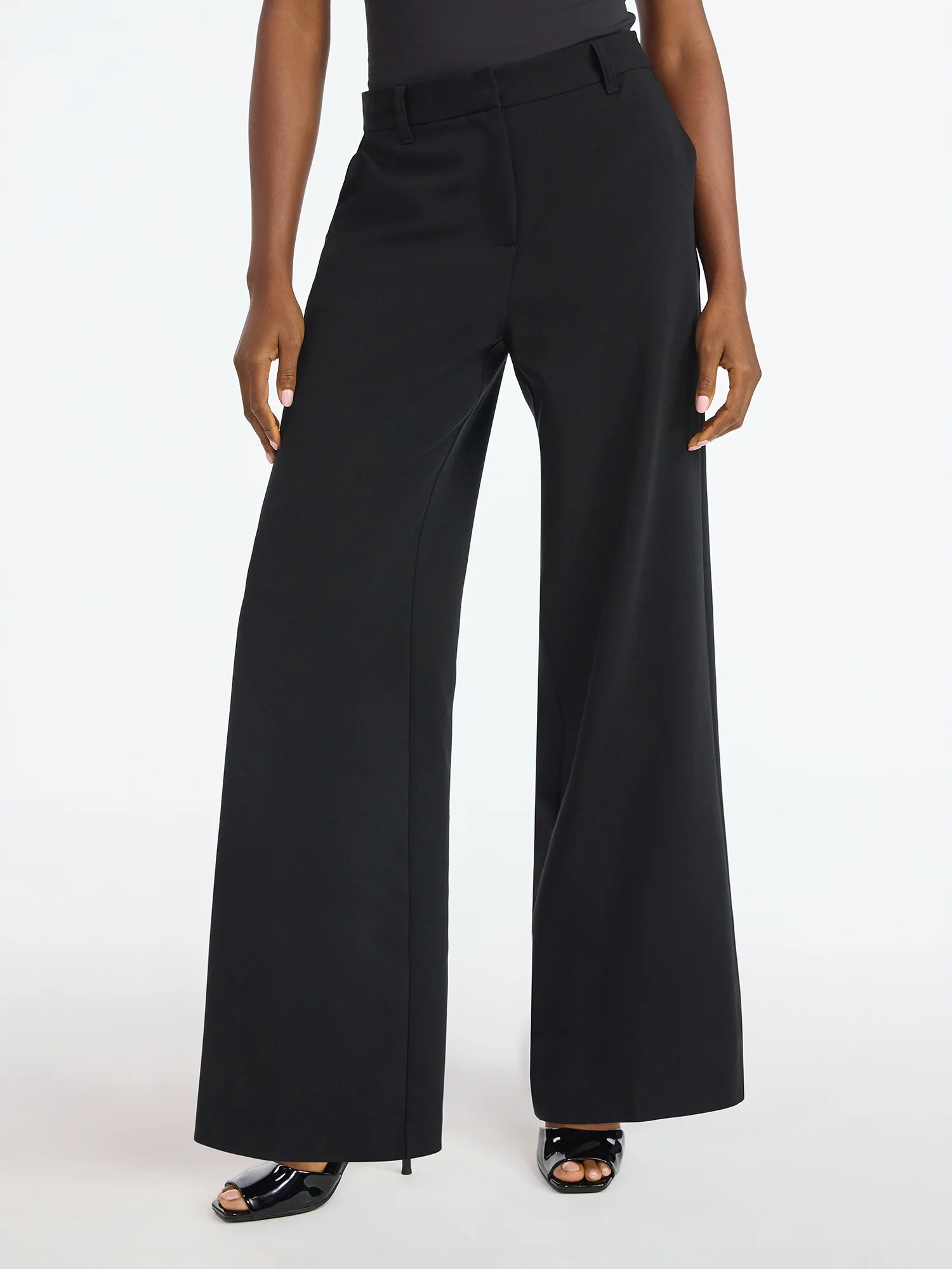 Scoop Women’s Wide Leg Trouser Pants, Sizes 0-20 | Walmart (US)