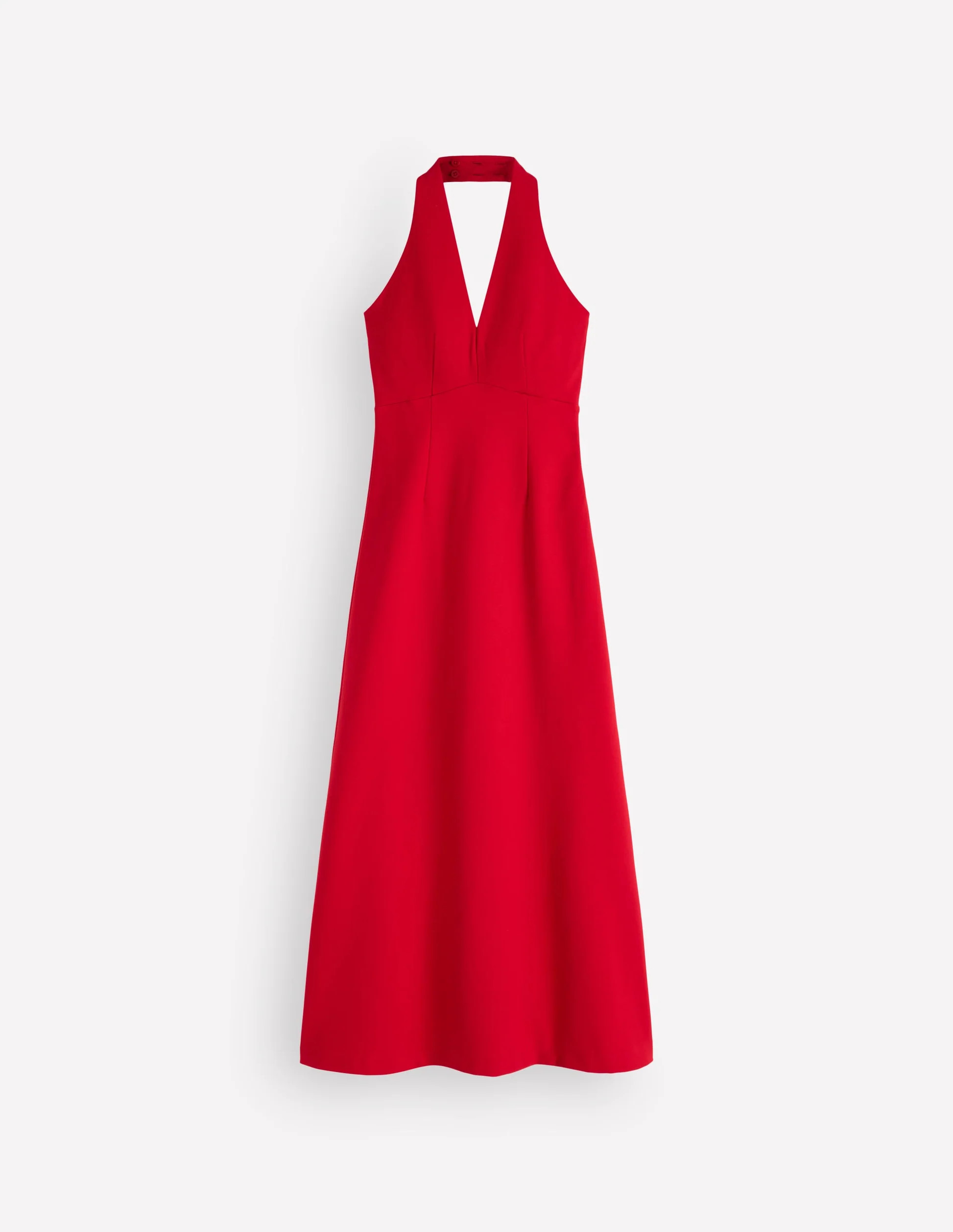 Halter Neck Jersey Maxi Dress-Red | Boden UK