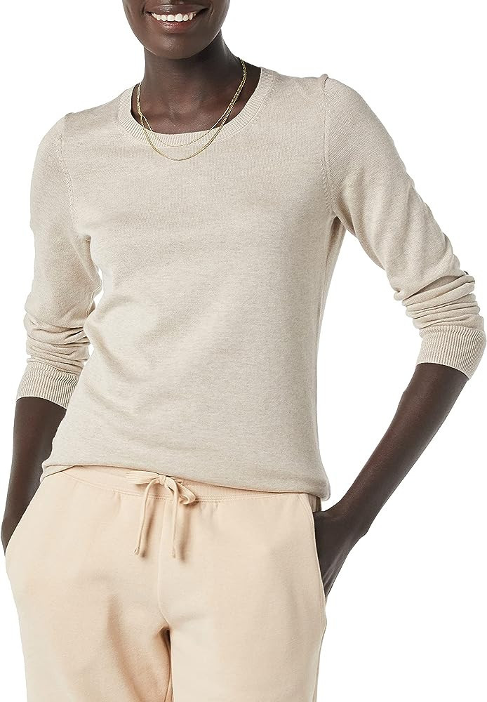 Amazon Essentials Women's Long-Sleeve Lightweight Crewneck Sweater (Available in Plus Size) | Amazon (US)