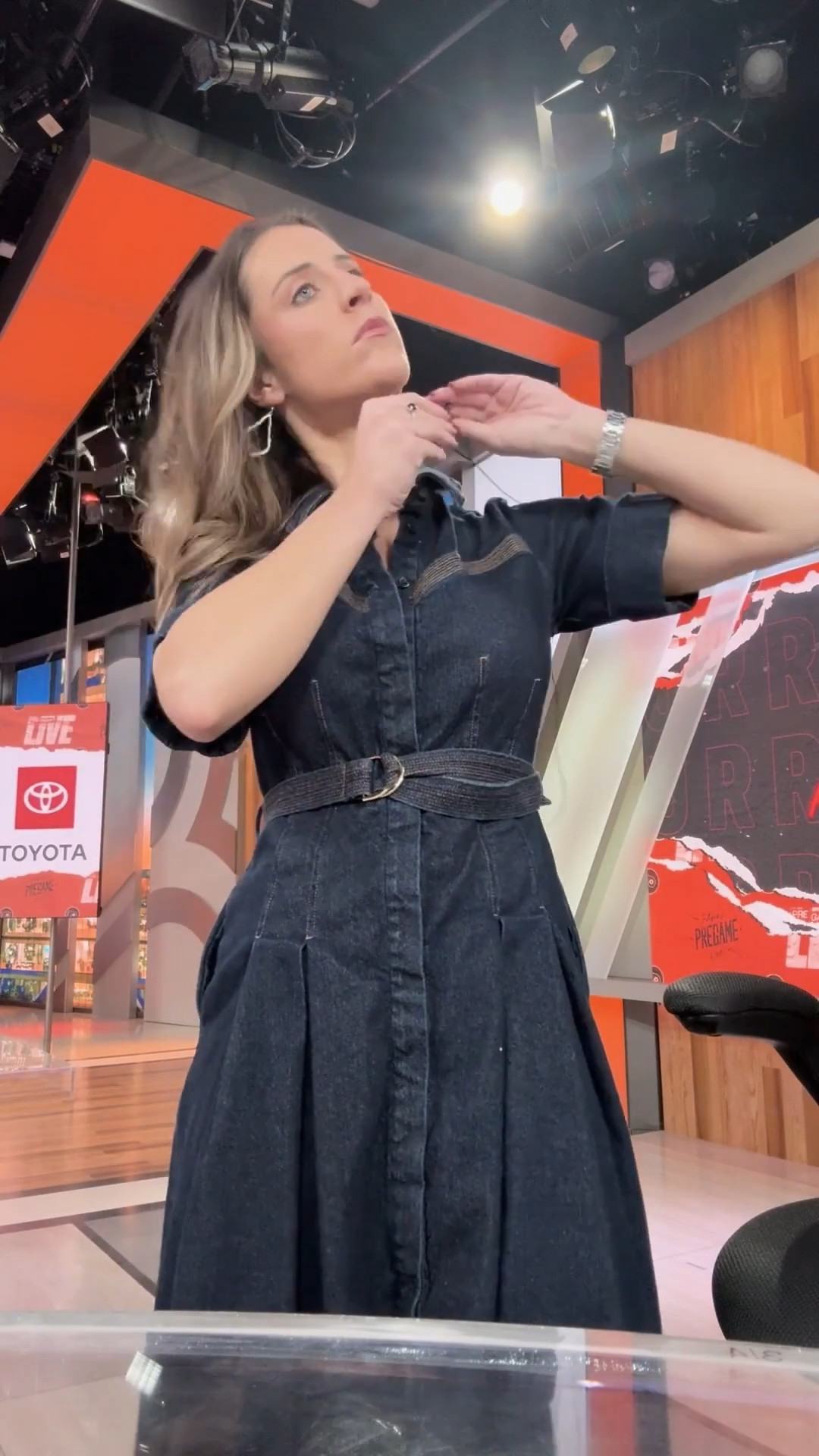 Outfit of the show - loved this dress felt so feminine and it was a thick denim that was great for cooler temps 

#LTKdayinmylife #LTKootd #LTKWorkwear