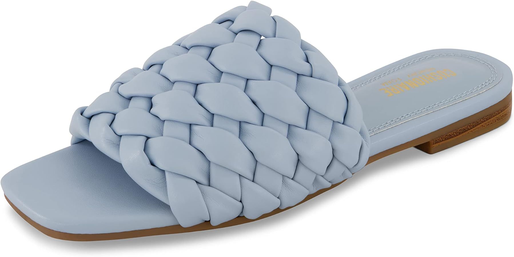 CUSHIONAIRE Women's Aramis woven slide sandal +Memory Foam, Wide Widths Available | Amazon (US)