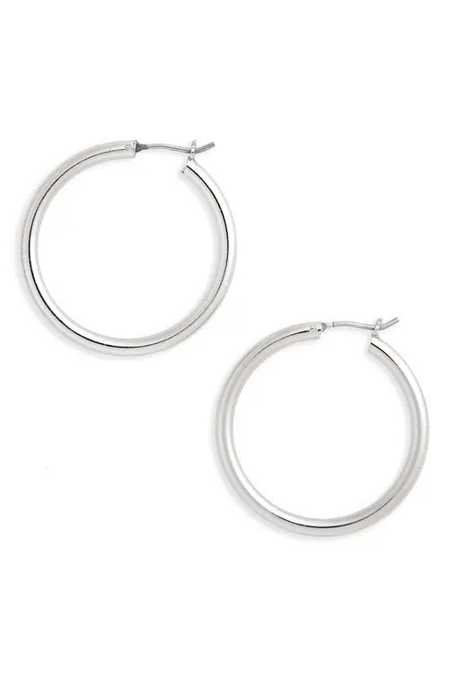 Nordstrom Medium Endless Hoops in Rhodium at Nordstrom | Nordstrom