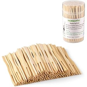 TONGYE Bamboo Forks 3.5 Inch, Mini Food Picks for Party, Banquet, Buffet, Catering, and Daily Lif... | Amazon (US)