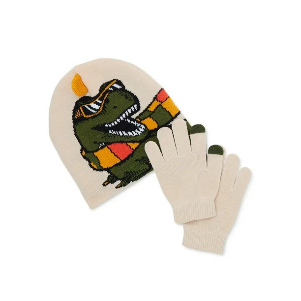 Wonder Nation Boys Hat and Gloves Set Dino, 2-Piece - Walmart.com | Walmart (US)
