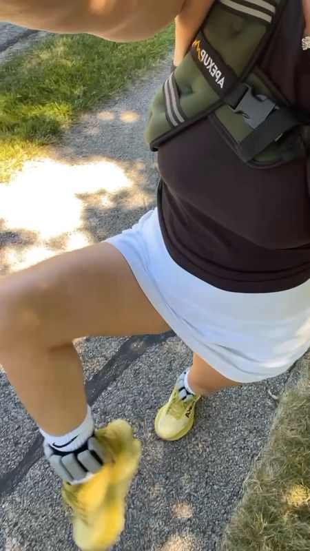Best $25 investment in y wealth that I’ve ever made!! I literally put on the best and ankle weights 1st thing in the morning and get ready with them on - it’s better than nothing and I’m getting some weight training in!  Best alternative to shorts is this skirt! And top both are so lightweight!
And yall know I love my Hokas!! 

#LTKVideo #LTKFindsUnder50 #LTKFitness