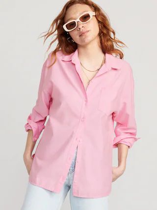 Oversized Boyfriend Shirt for Women | Old Navy (US)