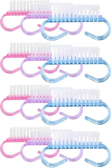 12-Pack Handle Grip Nail Brush(assorted color), Fingernail Scrub Cleaning Brushes for Toes and Na... | Amazon (US)