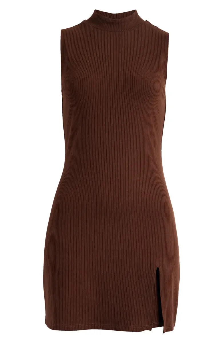 Reformation Skylar Mock Neck Rib Minidress | Nordstrom | Nordstrom