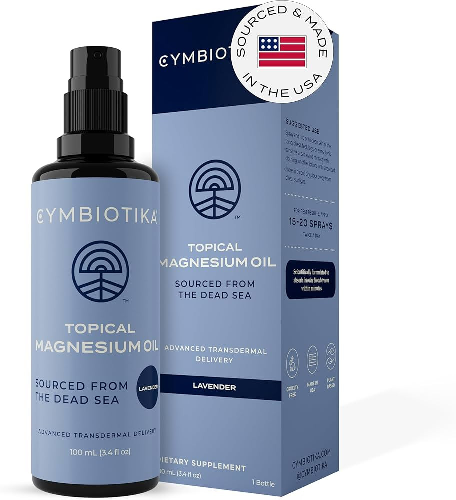 CYMBIOTIKA Topical Magnesium Oil Spray for Body, USA Made, Supplement for Leg Cramps, Muscle, Joi... | Amazon (US)