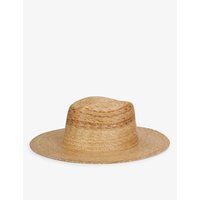 Palma wide-brim palm leaf fedora hat | Selfridges