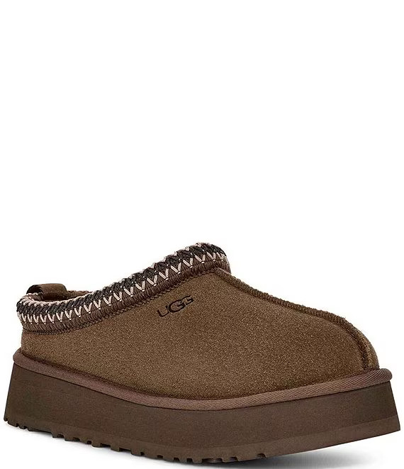 Tazz Suede Platform Clog Slippers | Dillard's