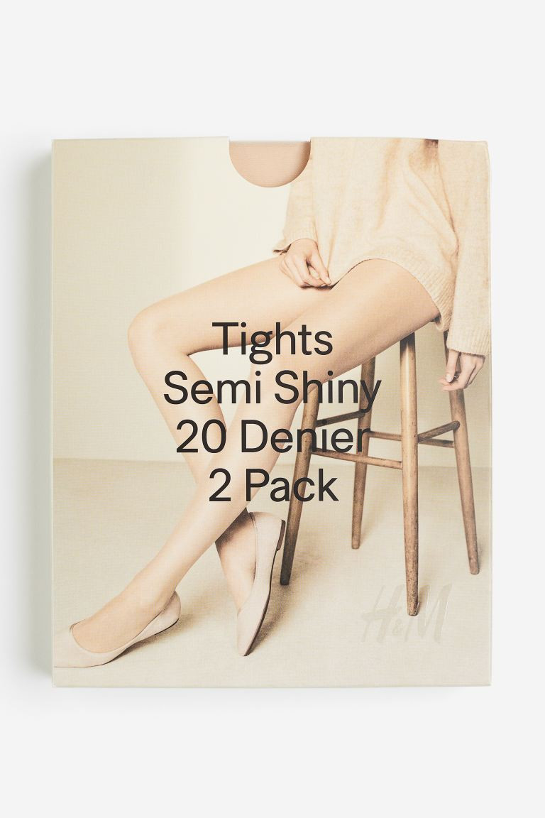 Collants 20d, lot de 2 - Sable - FEMME | H&M FR | H&M (FR, IT, ES, PT, BE)