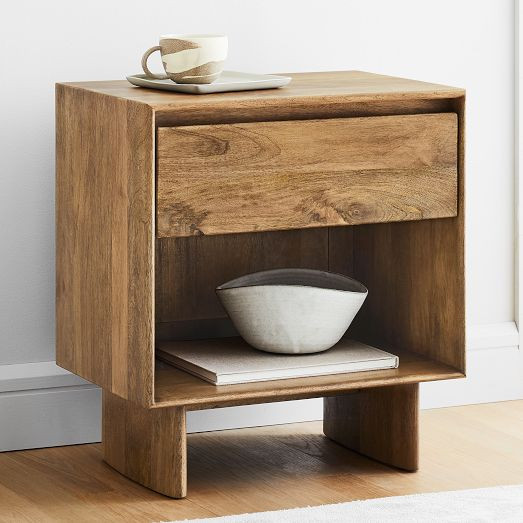 Anton Solid Wood Open Nightstand (22") | West Elm (US)