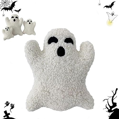 Cute Ghost Pillow, Ghost Shaped Plush Pillow, Halloween Throw Pillows Decorative Spooky Pillows, Halloween Ghost Pillow, Ghost Stuffed Animal for Sofa Bed Couch Holiday Party Children Gift-7.9 in | Amazon (US)