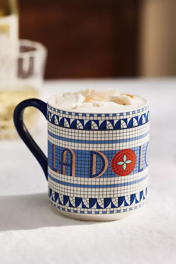 The Bistro Tile Stoneware Mug: Italia Edition | Anthropologie (US)