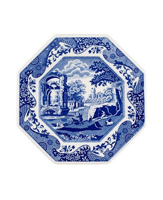 Spode Blue Italian Octagonal Plate & Reviews - Dinnerware - Dining - Macy's | Macys (US)