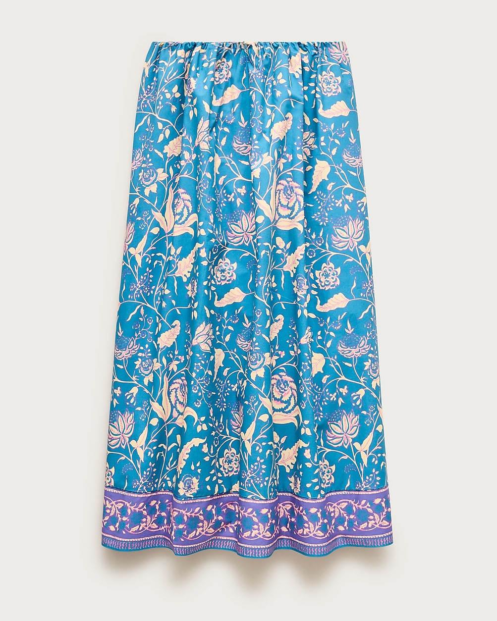 Pull-on midi skirt in block print | J. Crew US