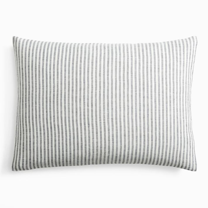 European Flax Linen Classic Stripe Duvet Cover & Shams | West Elm (US)