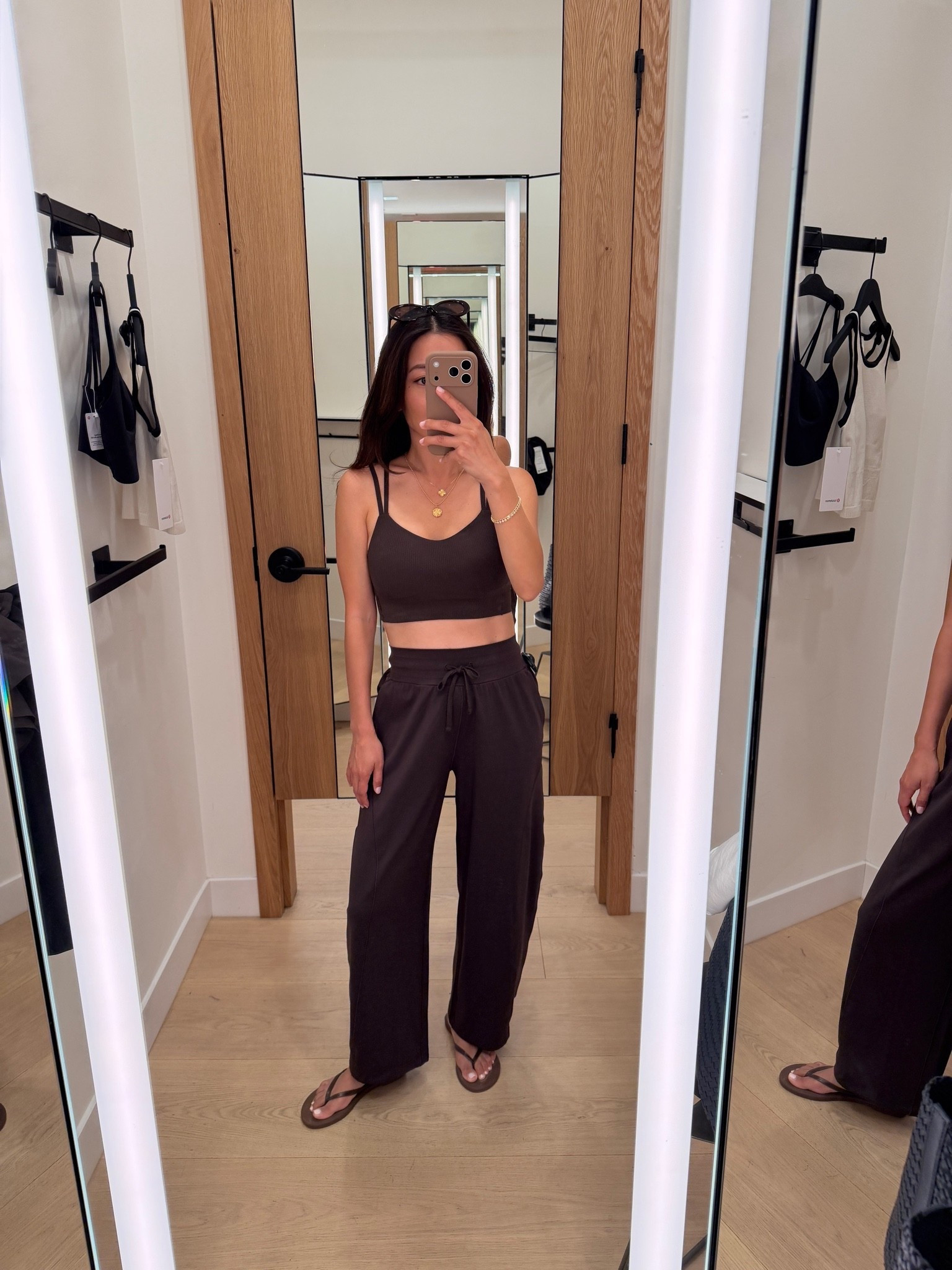 Super soft convertible Relaxed Cinch Pant size 2 in 25" inseam . these are mid high rise on me, not low 
• Like a Cloud Ribbed Longline Bra size 4, I size up for comfort. So comfy soft and lightweight. 
• water friendly minimal sandals sz 6 I sized up (I’m usually 5.5) 

Lounge set, yoga, athleisure, petite friendly casual mom pants

#LTKPetite #LTKActive #LTKmomlife
