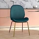 CosmoLiving by Cosmopolitan Astor Upholstered, Blue Velvet with Brass Metal Leg Dining Chair | Amazon (US)