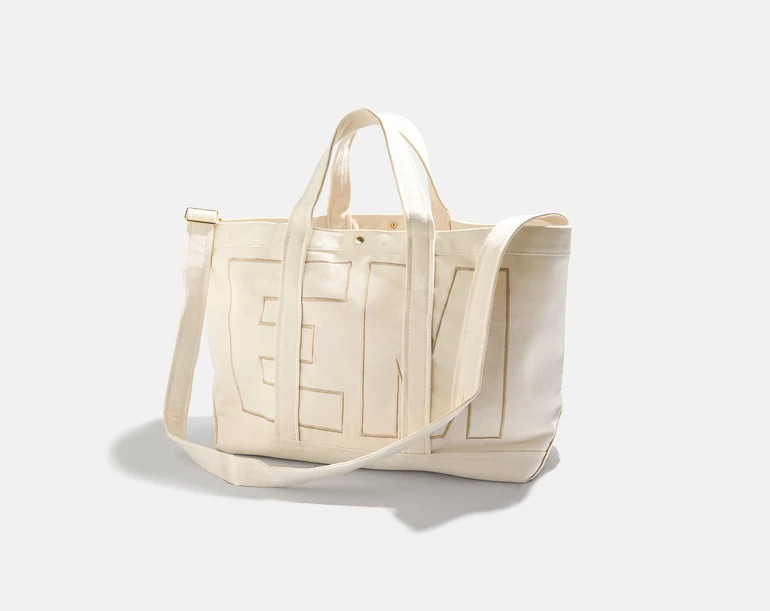 Solid Custom Alpha Tote - Natural Sand | BaubleBar