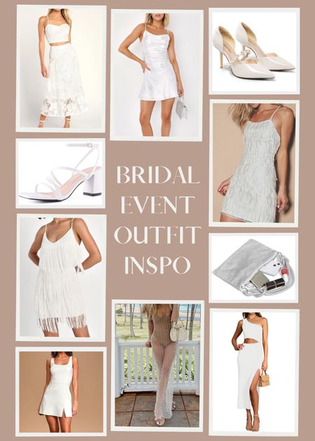 Bridal outfit inspo!

Bachelorette outfit, bridal shower outfit, engagement party outfit, rehearsal dinner outfit, white dresses, white outfits, white accessories, bridal shoes

#LTKunder100 #LTKunder50 #LTKwedding