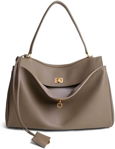 Genuine Leather Tote Bag for Women: Soft Leather Shoulder Handbags for Ladies - Satchel Purse for... | Amazon (US)