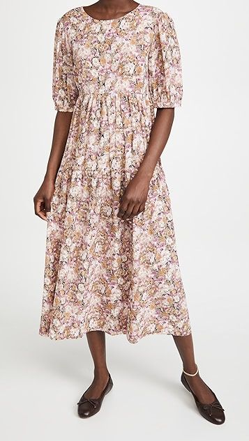Floral Tiered Midi Dress | Shopbop