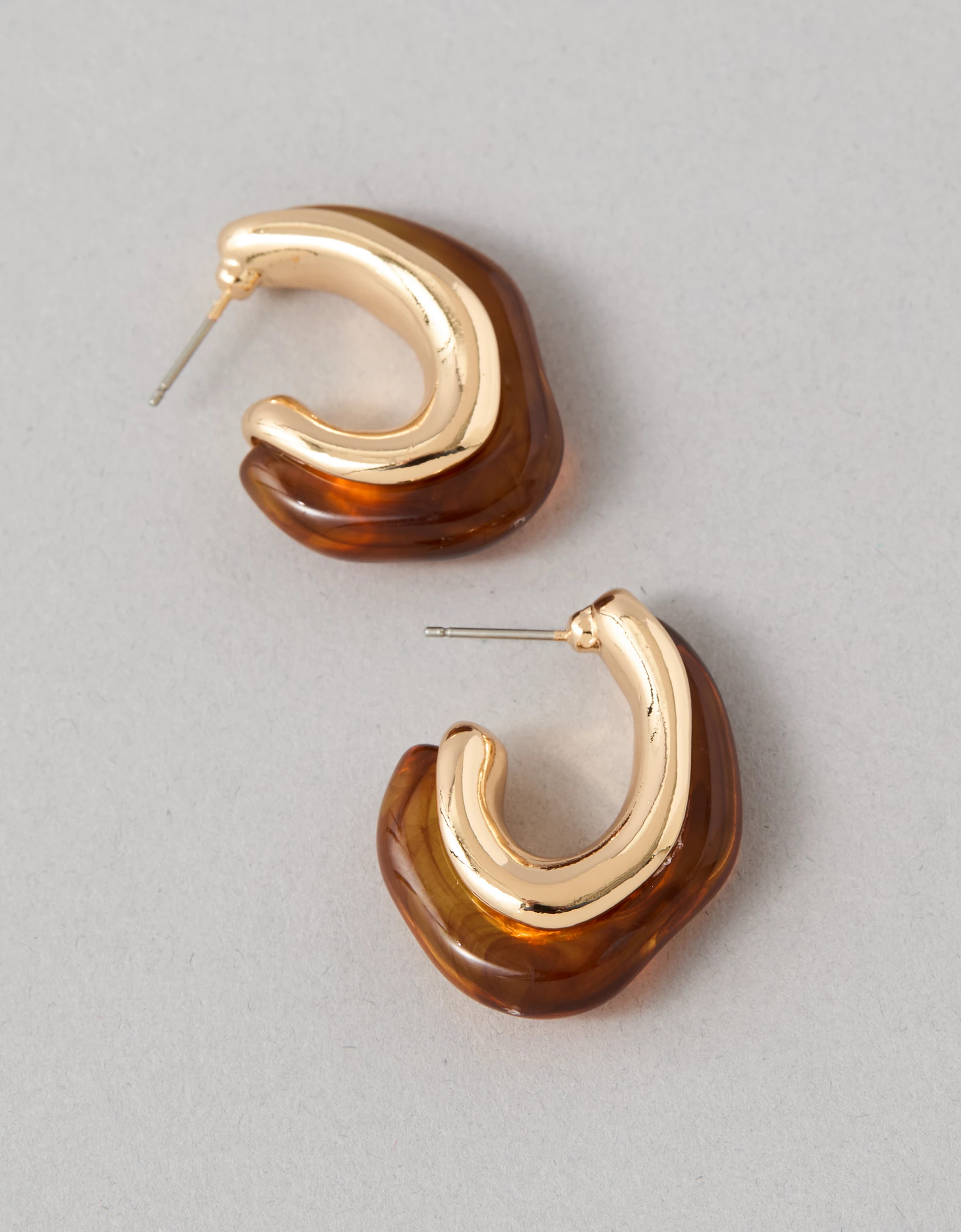 AEO Resin Half Hoop Earrings | American Eagle Outfitters (US & CA)