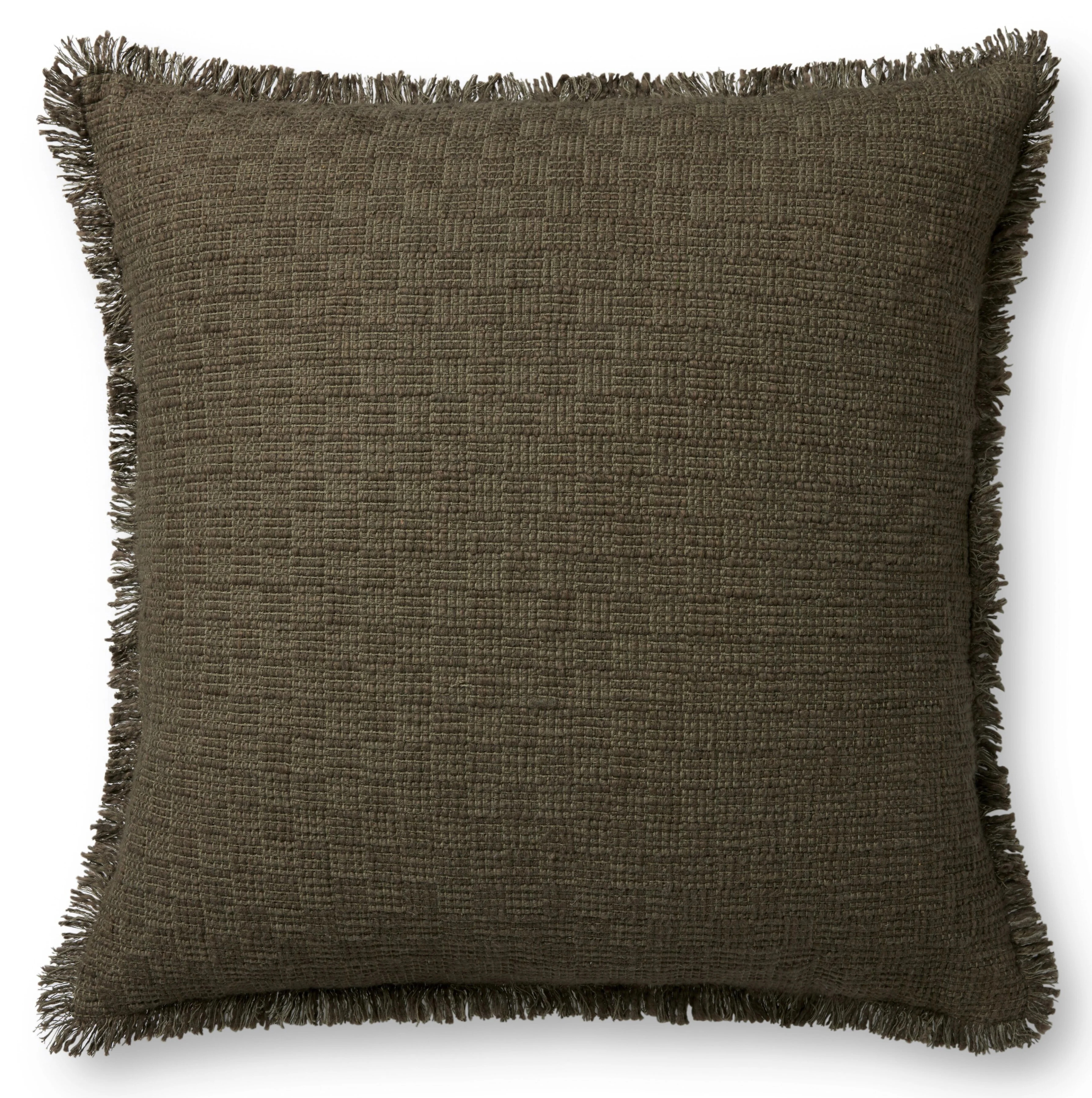 Meadowlark Pillow PAL-0036 Dark Green Cotton | Rugs Direct