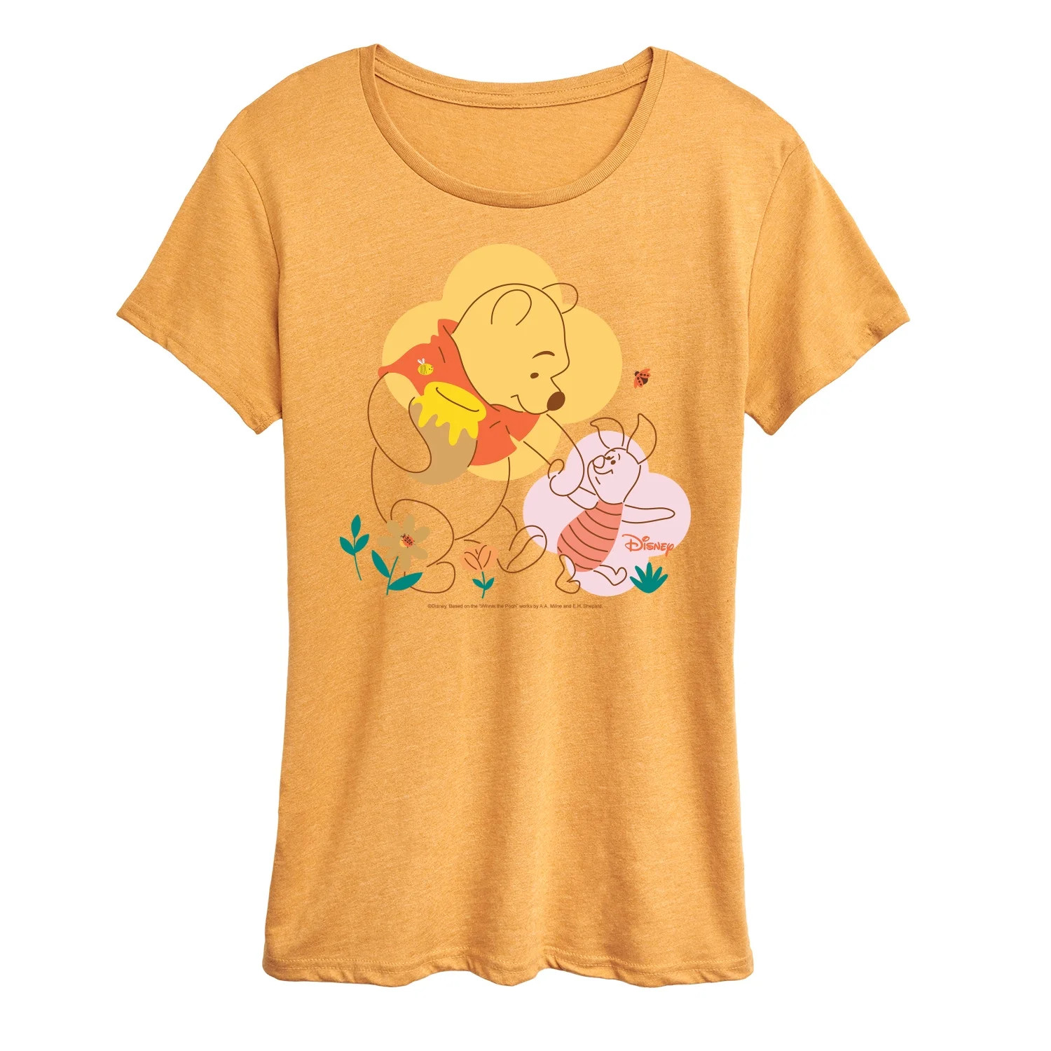 Winnie the Pooh - Piglet and Pooh Go On a Journey - Women's Short Sleeve Graphic T-Shirt | Walmart (US)