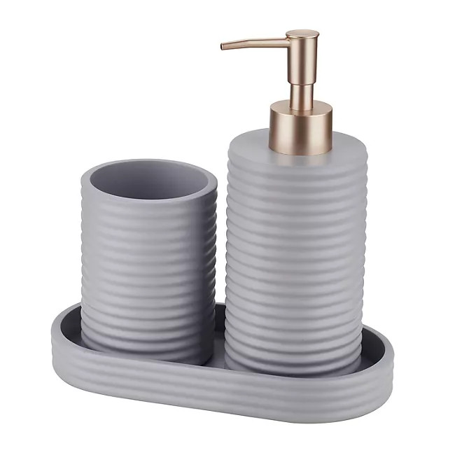 details by Becki Owens 3-Piece Resin Bath Accessory Set, Assorted Styles | Sam's Club