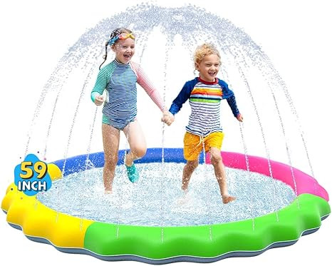 VISTOP Non-Slip Splash Pad for Kids and Dog, Thicken Sprinkler Pool Summer Outdoor Water Toys - F... | Amazon (US)
