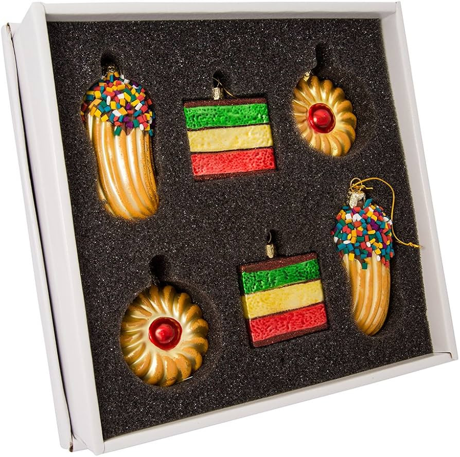 Kurt Adler 2-Inch - 3-Inch Noble Gems Glass 6-Piece Cookie Ornament Set | Amazon (US)