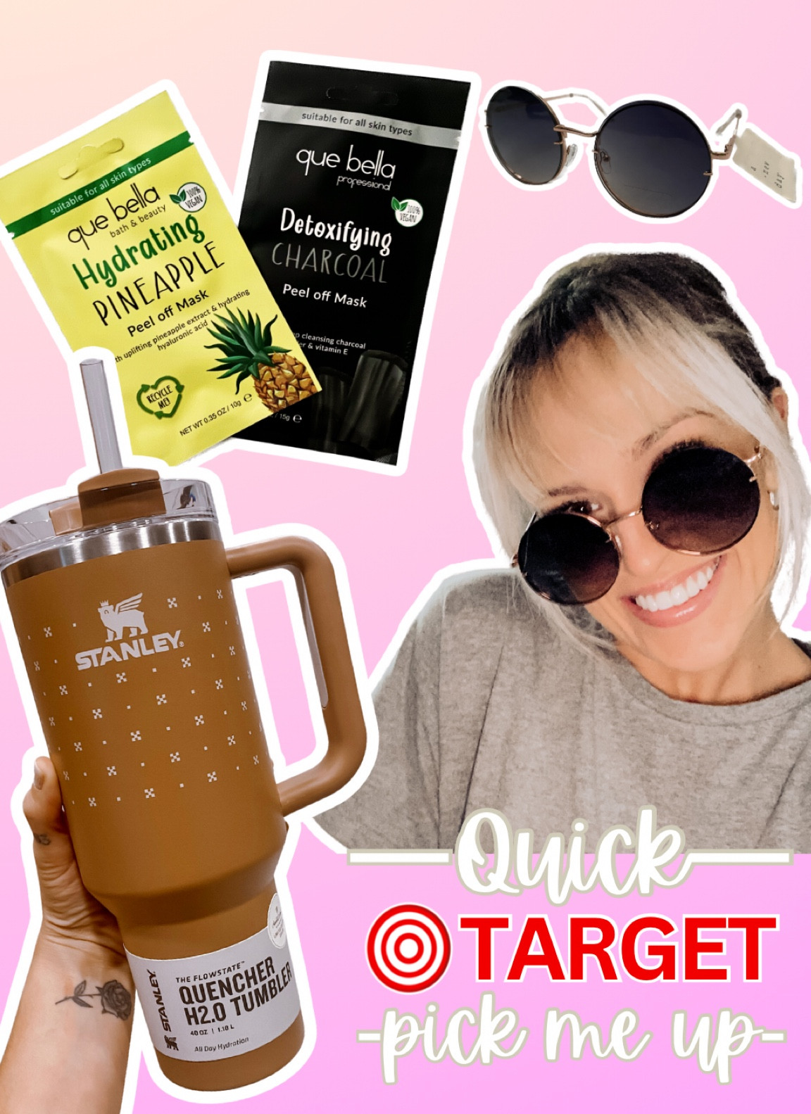 Tough week? Same. Finally got out to Target for a pick-me-up and found the refreshing PEEL OFF face masks that I love, $15 cute round hippie shades, and my first ever Stanley!  I couldn’t resist the pattern for fall and winter✨🛒🌼

#LTKBacktoSchool #LTKBeauty #LTKFindsUnder50