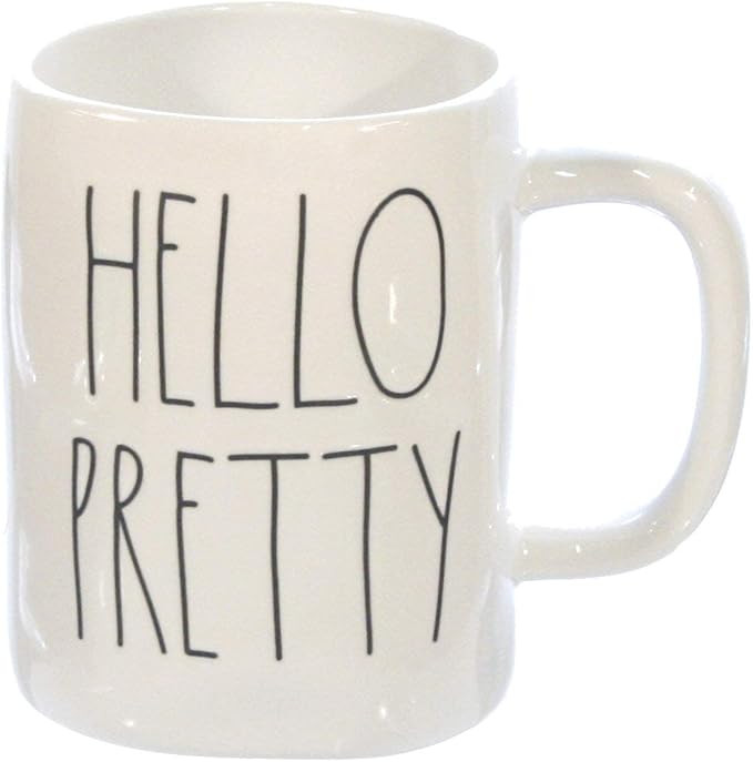 Rae Dunn Mug HELLO PRETTY Large Letter Coffee Tea Cup | Amazon (US)