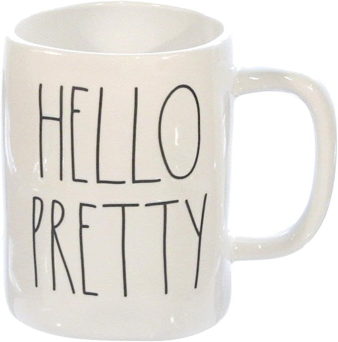 Rae Dunn Mug HELLO PRETTY Large Letter Coffee Tea Cup | Amazon (US)