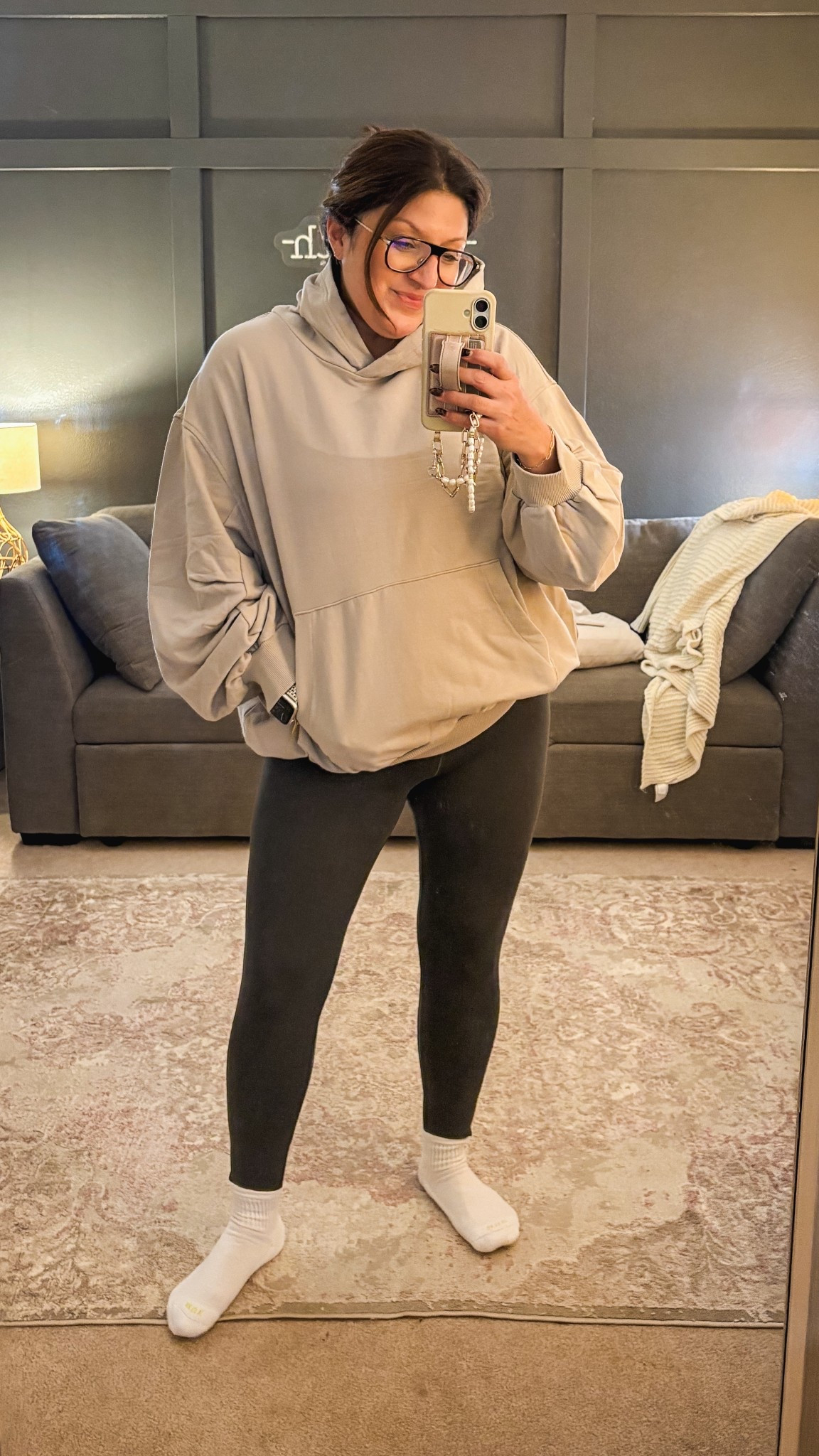 Aerie sweatshirt (XL)
Aerie leggings (L)
Amazon socks 

#LTKSaleAlert #LTKOver40 #LTKMidsize