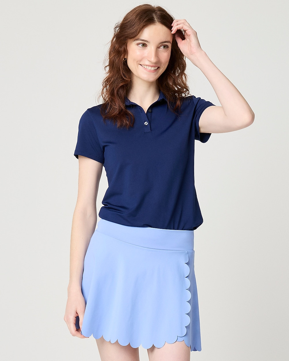 Scallop-trim active skort | J.Crew Factory