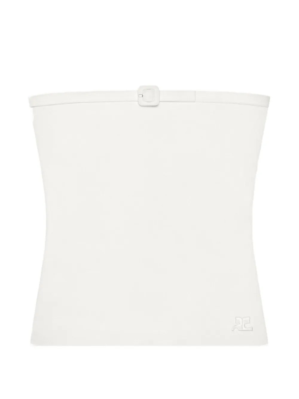 Courrèges buckle knit bustier top - White | Farfetch Global