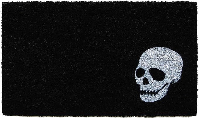 Calloway Mills 153601729 White Skull Doormat, 17" x 29", Black/White | Amazon (US)